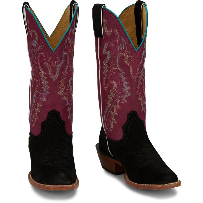 Annie Up 13" Western in midnight black.